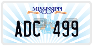 ADC499  license plate in MS