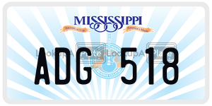ADG518 license plate in Mississippi