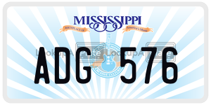ADG576  license plate in MS