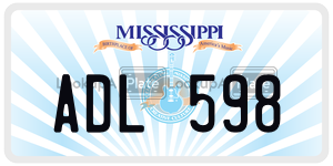 ADL598  license plate in MS