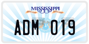 ADM019  license plate in MS