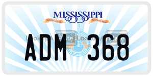 ADM368  license plate in MS
