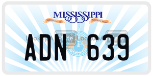 ADN639  license plate in MS