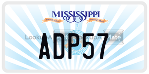 ADP57  license plate in MS