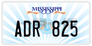 ADR825  license plate in MS