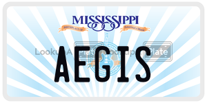 AEGIS  license plate in MS