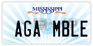 AGAMBLE  license plate in MS