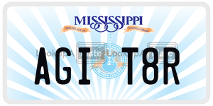 AGIT8R  license plate in MS