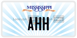 AHH  license plate in MS