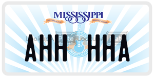 AHHHHA  license plate in MS