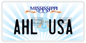 AHLUSA  license plate in MS