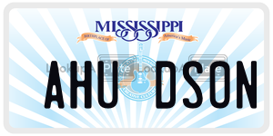 AHUDSON  license plate in MS