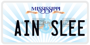 AINSLEE  license plate in MS