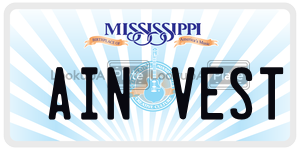 AINVEST  license plate in MS