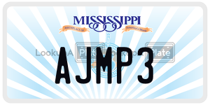 AJMP3  license plate in MS