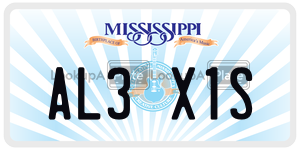 AL3X1S  license plate in MS