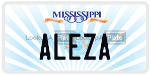 ALEZA  license plate in MS