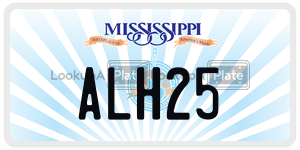 ALH25  license plate in MS