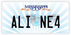 ALINE4  license plate in MS