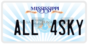 ALL4SKY  license plate in MS