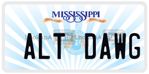 ALTDAWG  license plate in MS