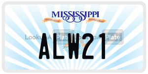 ALW21  license plate in MS