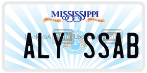 ALYSSAB  license plate in MS