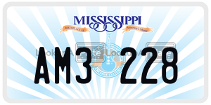 AM3228  license plate in MS