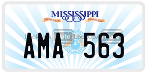AMA563  license plate in MS