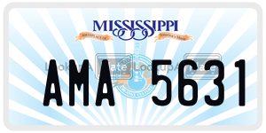 AMA5631  license plate in MS