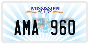 AMA960  license plate in MS