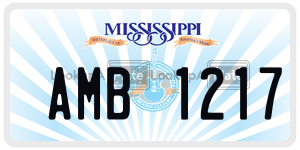 AMB1217  license plate in MS