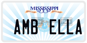 AMBELLA license plate in Mississippi