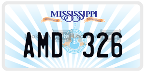 AMD326  license plate in MS