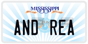 ANDREA  license plate in MS