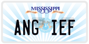 ANGIEF  license plate in MS