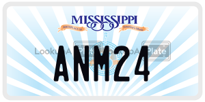 ANM24  license plate in MS