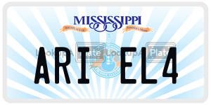 ARIEL4 license plate in Mississippi