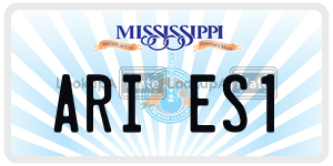 ARIES1 license plate in Mississippi