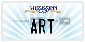ART  license plate in MS