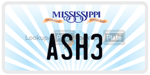 ASH3  license plate in MS