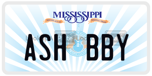 ASHBBY  license plate in MS