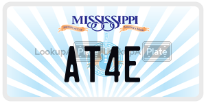 AT4E  license plate in MS