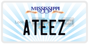 ATEEZ  license plate in MS