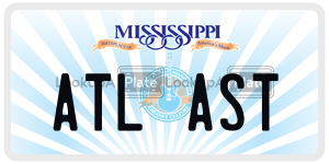 ATLAST  license plate in MS