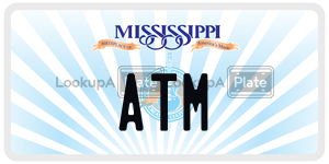ATM  license plate in MS