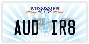 AUDIR8 license plate in Mississippi
