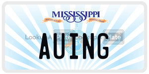 AUING  license plate in MS