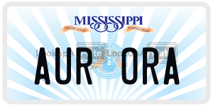 AURORA  license plate in MS