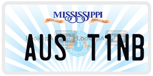 AUST1NB  license plate in MS